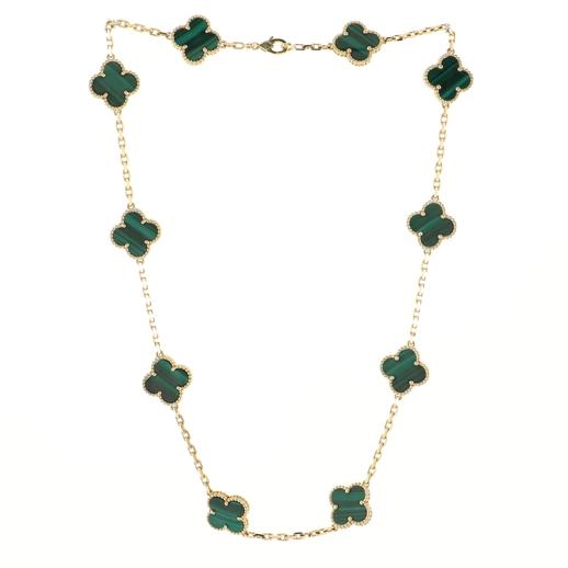 Alhambra 10 Motifs Necklace 18K Yellow Gold