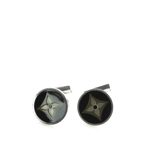 Louis Vuitton Sterling Silver Flower Cufflinks 