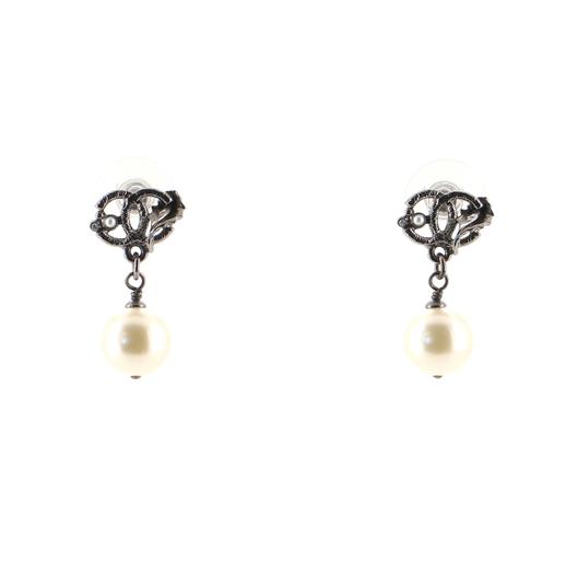 Chanel CC Drop Earrings