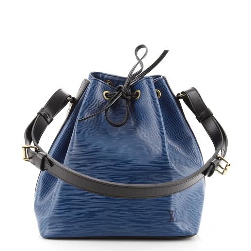 Louis Vuitton Bicolor Blue x Black Noe Petit Drawstring Bucket