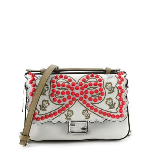 Double Baguette Embroidered Studded Leather Micro