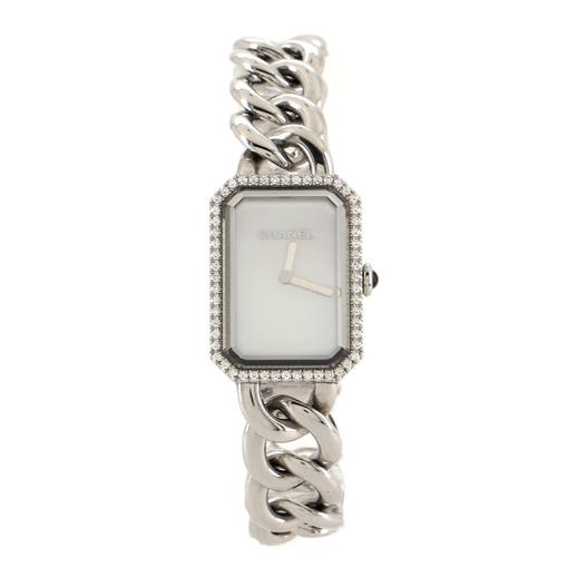 Chanel Premiere Chain Quartz Watch Stainless Steel with Diamond Bezel and 