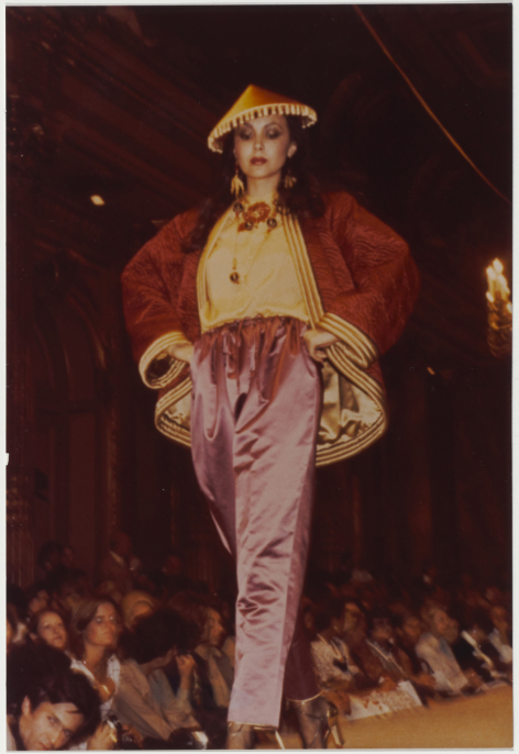 A look from Yves Saint Laurent’s fall 1977 Les Chinoises collection. 