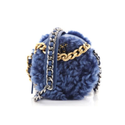 Chanel Limited Edition Denim Pom Pom Flap Bag