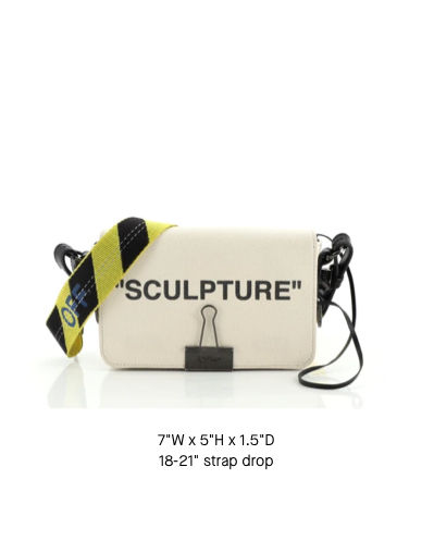 Off-White Binder Clip Flap Bag Small