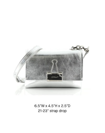 Off-White Binder Clip Chain Flap Bag Small