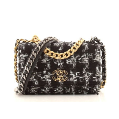 Chanel 19 Wallet on Chain Quilted Tweed