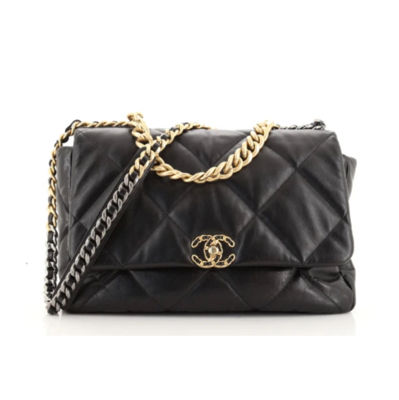 Chanel 19 Flap Bag Quilted Goatskin Maxi