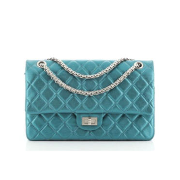 Chanel Reissue 2.55 Classic Double Flap Quilted Metallic 226 Turquoise - US