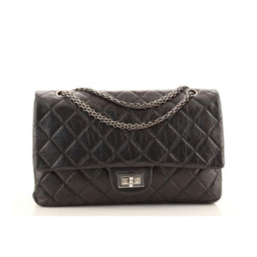 Chanel 2.55 Maxi bag in black patent leather - Second Hand / Used
