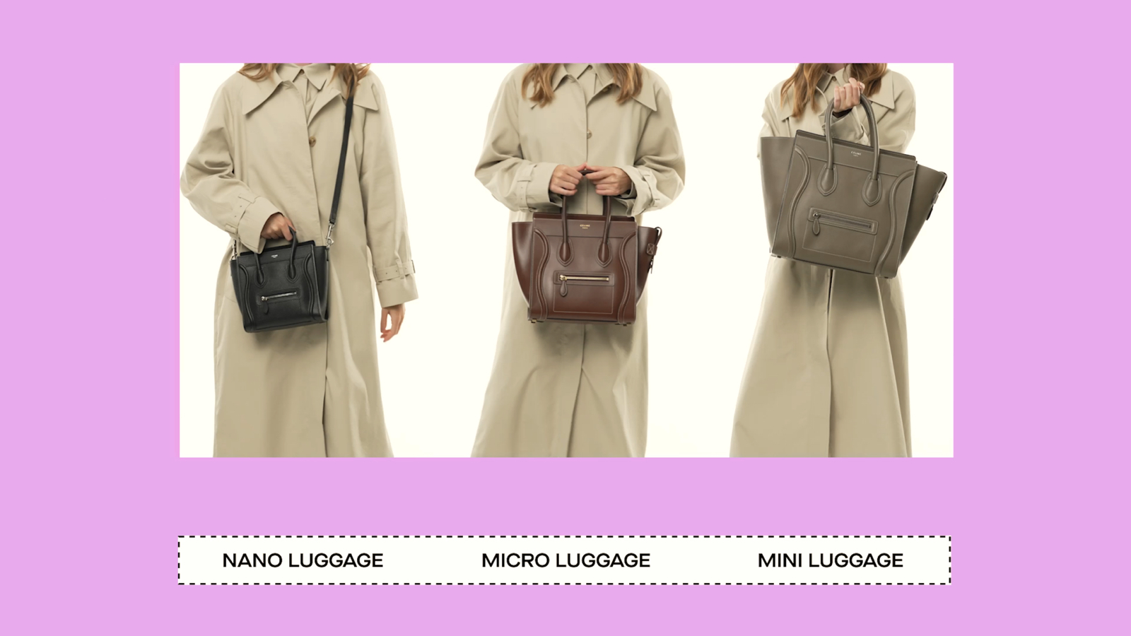 The Size Guide: Celine Luggage and Phantom Celine Luggage and