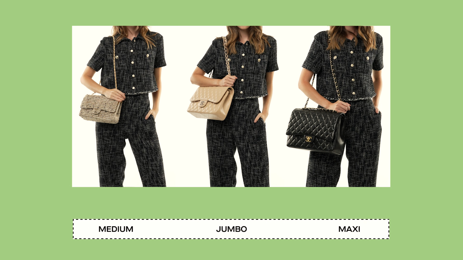 The Chanel Classic Flap Size Guide - Comparing Chanel Sizes – Sellier