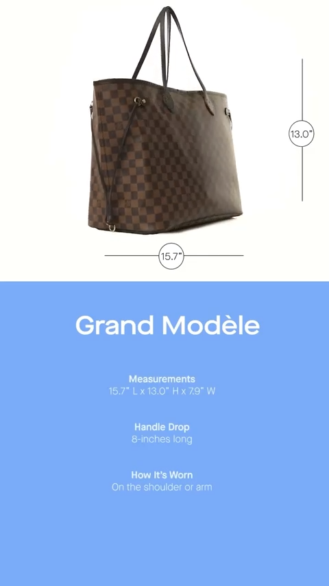 The Size Guide: Louis Vuitton Neverfull Louis Vuitton Size Guide
