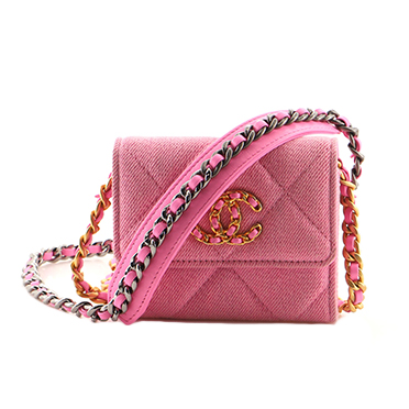A GROUP OF TWO: A LIMITED EDITION PINK QUILTED LAMBSKIN LEATHER