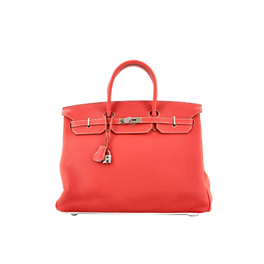 Hermès Kelly 35 Red Bag Palladium Hardware