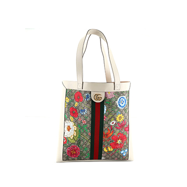 Gucci Ophidia Soft Open Tote Flora GG Coated Canvas Large