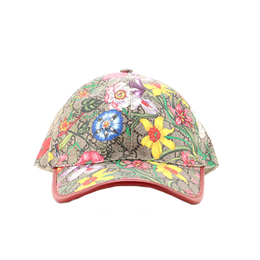 Gucci Baseball Cap Flora GG Coated Canvas