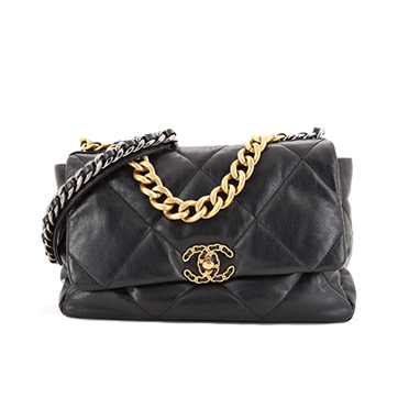 chanel pink bag small black