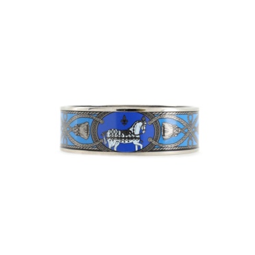 Hermes Bangle Bracelet Printed Enamel Wide