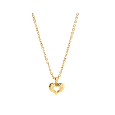 Van Cleef & Arpels Vintage Heart Pendant Necklace 18K Yellow Gold