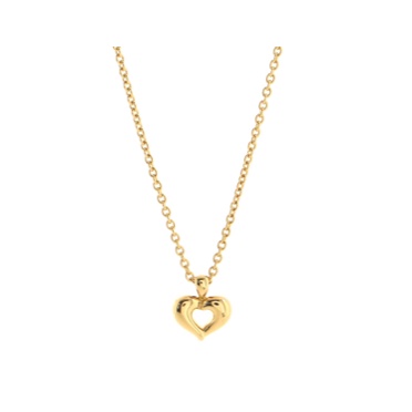 Van Cleef & Arpels Vintage Heart Pendant Necklace 18K Yellow Gold