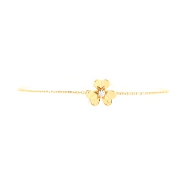 Van Cleef & Arpels Frivole Bracelet 18K Yellow Gold and Diamond Mini