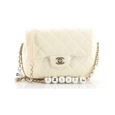 Chanel Pearl Crush Flap Clutch with Chain Quilted Lambskin Mini