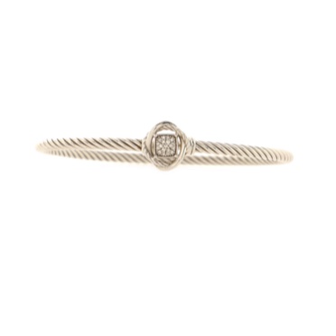 David YurmanInfinity Bracelet Sterling Silver with Diamonds 3mm