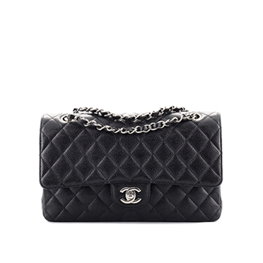 Chanel Classic Double Flap Bag Quilted Caviar Medium