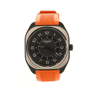 Hermes H08 Automatic Watch DLC Titanium and Rubber 39