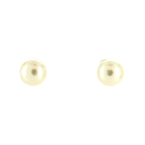Christian Dior Tribales Stud Earrings Faux Pearls