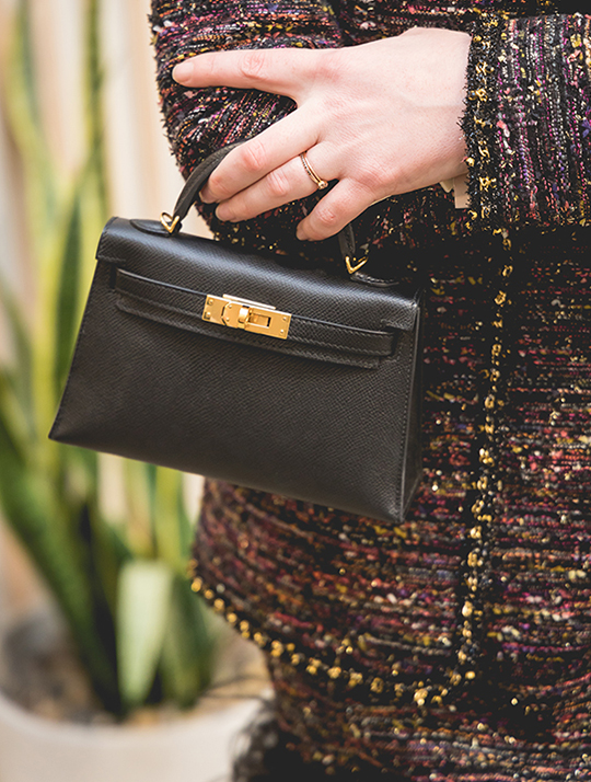 hermes mini kelly black