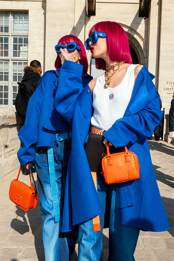 street style loewe goya bag