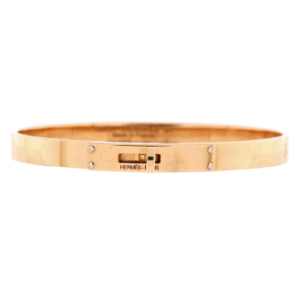 Product image of an Hermès Kelly Bracelet 18K Rose Gold with 4 Diamonds Small 