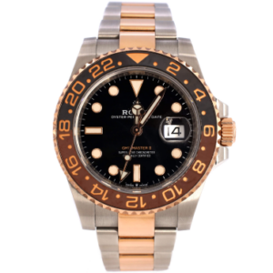 Product image of a Rolex Oyster Perpetual Date GMT-Master II Rootbeer Automatic Watch Stainless Steel and Cerachrom with Rose Gold 40 