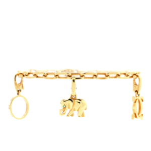 Product image of a Cartier Spartacus 3 Charm Bracelet 18K Yellow Gold with Emerald 