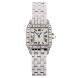 Product image of a Cartier Santos Demoiselle Quartz Watch White Gold with Diamond Bezel 20 