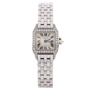 Product image of a Cartier Santos Demoiselle Quartz Watch White Gold with Diamond Bezel 20 