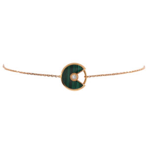 Product image of a Cartier Amulette de Cartier Bracelet 18K Rose Gold with Diamond and Malachite XS 