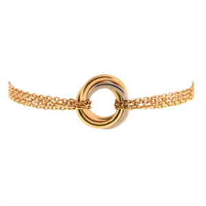 Product image of a Cartier Trinity 4 Chain Bracelet 18K Tricolor Gold 